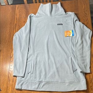 NWT Columbia Soft Light Blue Fleece Pullover Size 1X